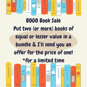BOGO or Buy One Get One Book Sale - for a Limited Time